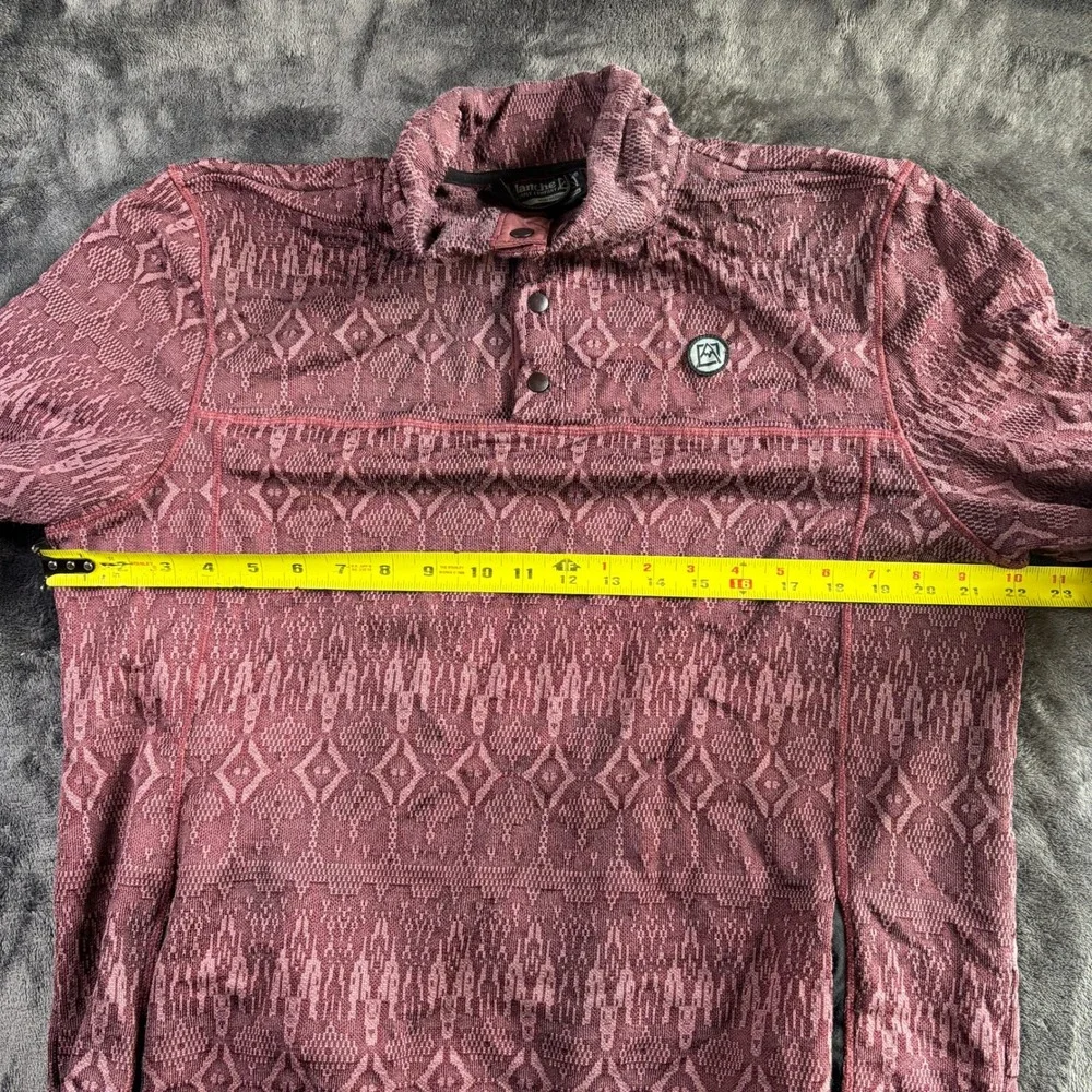 Avalanche‎ Outdoor Supply Womens Burgundy Geometric Fleece Pullover Large